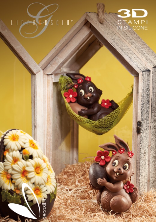 Stampo coniglio di cioccolato Maddy 3D decosil