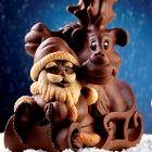 Slitta con Renne e Babbo Natale