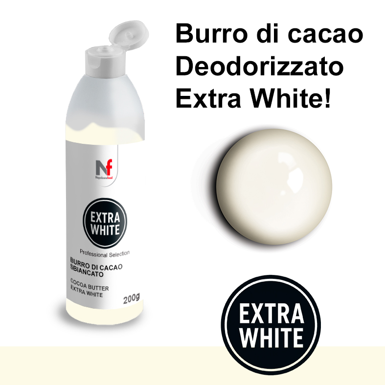 Burro di Cacao Deodorizzato Extra White 200g.