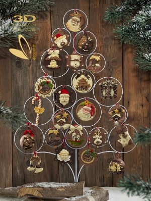 stampi per ciondoli di cioccolato di Natale appendibili
