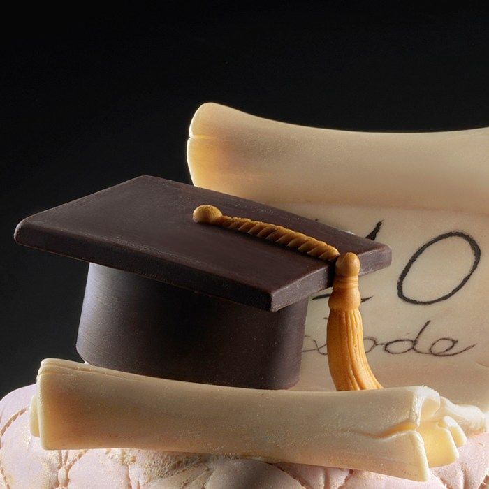 Stampo per cappello di laurea in pasta di zucchero o in cioccolato plastico