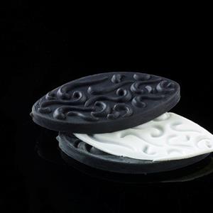 Stampo Foglia Stilizzata con Onde
