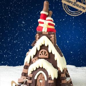 Stampo Pino Babbo Natale nel Camino