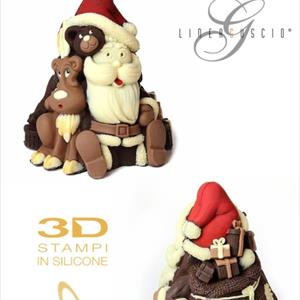 Stampo Campana Babbo Natale Orsetto e Renna