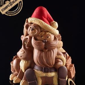 Stampo Campana Babbo Natale Orsetto e Renna