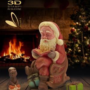 Stampo Babbo Natale su Sedia a Dondolo
