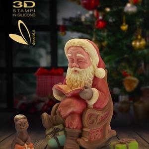 Stampo Babbo Natale su Sedia a Dondolo