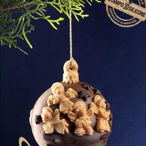 Stampo Pallina di Natale Angeli