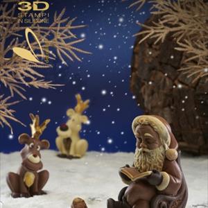 Stampo Babbo Natale su Sedia a Dondolo